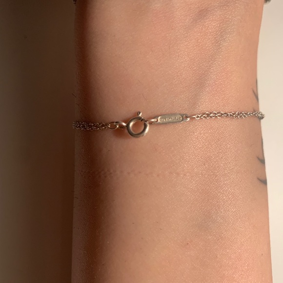 *SOLD* Tiffany & Co Double Chain Heart Bracelet - Picture 4 of 5